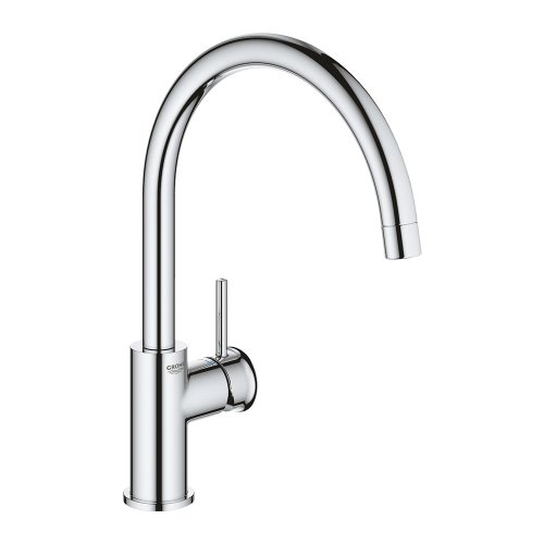 Купить Смеситель для кухни качественный Grohe BauClassic 31234001 кухонный кран высокий носик хром в Киеве vannaja.kiev.ua