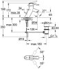 Купить Смеситель для биде GROHE ECTOS 33247IP0 однорычажный кран с керамическим картридж донный клапан в комплекте, хром — латунь в Киеве vannaja.kiev.ua