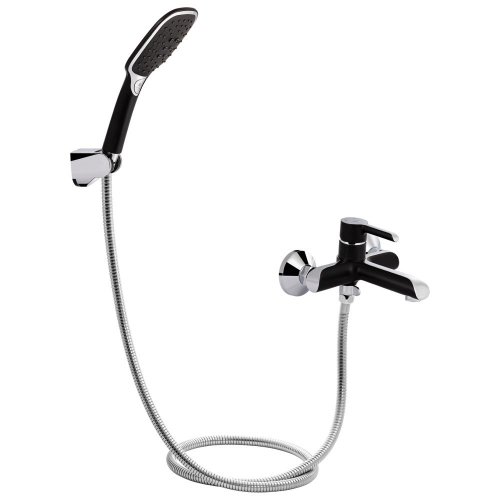Змішувач для ванни Qtap Grand BCR 006 з душовим гарнітуром QTGRABCR006 чорний хром Купити Змішувач для ванни Qtap Grand BCR 006 з душовим гарнітуром QTGRABCR006 чорний хром в Києві vannaja.kiev.ua