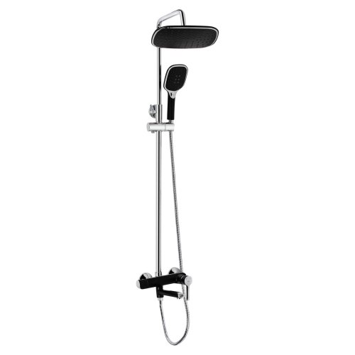 Душевая система со смесителем и верхним душем Qtap Grand BCR 1004, цвет Black Chrome / черный настенный хром, арт. QTGRABCR1004 Купить Душевая система со смесителем и верхним душем Qtap Grand BCR 1004, цвет Black Chrome / черный настенный хром, арт. QTGRABCR1004 в Киеве vannaja.kiev.ua