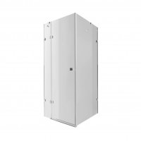 душевая кабина 90*90 черная квадратная На занавесах Qtap Capricorn BLA1099SC6, стекло Clear 6 мм, покрытие CalcLess, без поддона CAPBLA1099SC6