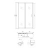 Купить Душевая дверь в нишу Qtap Taurus CRM201-11.C6 97-108x185 см, стекло Clear 6 мм, покрытие CalcLess в Киеве vannaja.kiev.ua