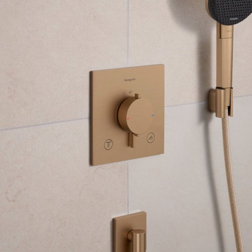 Купити Термостат прихованого монтажу Hansgrohe Ecostat Comfort E на 2 функції, Brushed Bronze (33711140) в Києві vannaja.kiev.ua