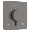 Купить Термостат Hansgrohe Ecostat Comfort Q скрытого монтажа на 2 функции, Brushed Black Chrome (33713340) в Киеве vannaja.kiev.ua