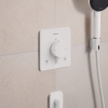 Купить Термостат Hansgrohe Ecostat Comfort Q скрытого монтажа, на 2 функции, Matt White (33713700) в Киеве vannaja.kiev.ua