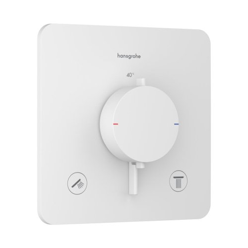 Купить Термостат Hansgrohe Ecostat Comfort Q скрытого монтажа, на 2 функции, Matt White (33713700) в Киеве vannaja.kiev.ua