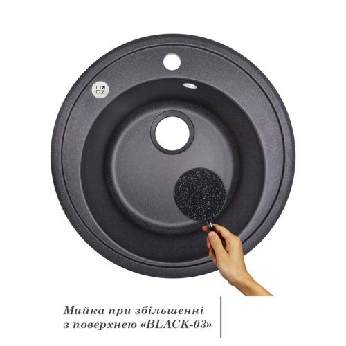 Купить Кухонная мойка Lidz D510/200 BLA-03 (LIDZBLA03D510200) в Киеве vannaja.kiev.ua