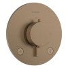 Купить Термостат Hansgrohe Ecostat Comfort S скрытого монтажа на 2 функции, Brushed Bronze (33715140) в Киеве vannaja.kiev.ua