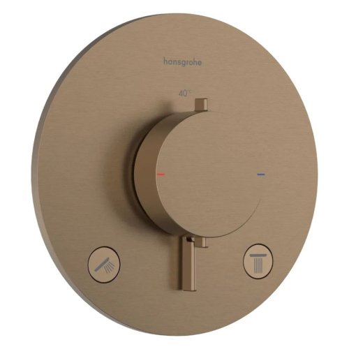 Купить Термостат Hansgrohe Ecostat Comfort S скрытого монтажа на 2 функции, Brushed Bronze (33715140) в Киеве vannaja.kiev.ua