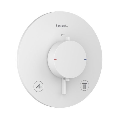 Термостат Hansgrohe Ecostat Comfort S скрытого монтажа, на 2 функции, Matt White (33715700) Купить Термостат Hansgrohe Ecostat Comfort S скрытого монтажа, на 2 функции, Matt White (33715700) в Киеве vannaja.kiev.ua