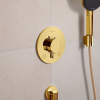 Купить Термостат Hansgrohe Ecostat Comfort S скрытого монтажа, на 2 функции, Polished Gold Optic (33715990) в Киеве vannaja.kiev.ua