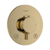 Купить Термостат Hansgrohe Ecostat Comfort S скрытого монтажа, на 2 функции, Polished Gold Optic (33715990) в Киеве vannaja.kiev.ua