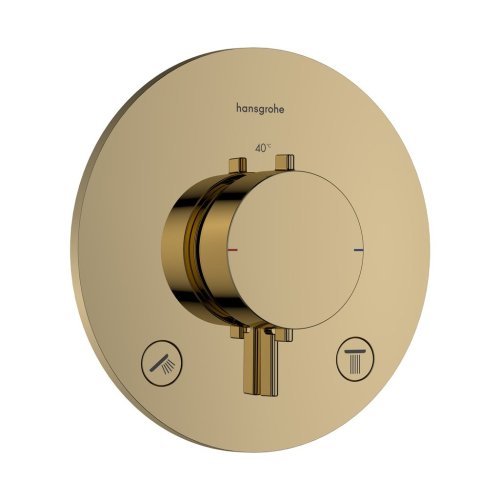 Купить Термостат Hansgrohe Ecostat Comfort S скрытого монтажа, на 2 функции, Polished Gold Optic (33715990) в Киеве vannaja.kiev.ua