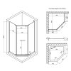 Купить Душевая кабина Lidz Dozorca SC90x90.CRM.LOW.TR, стекло прозрачное 6 мм LDSC9090CRMLOWTR пятиугольное с поддоном на занавесах в Киеве vannaja.kiev.ua