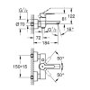 Купить Смеситель для ванны GROHE LINEARE 33849001 наружный с переключателем на душ 33849 в Киеве vannaja.kiev.ua