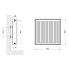 Купить Радиатор стальной Thermo Alliance 22 тип 600х600 боковое подключение в Киеве vannaja.kiev.ua