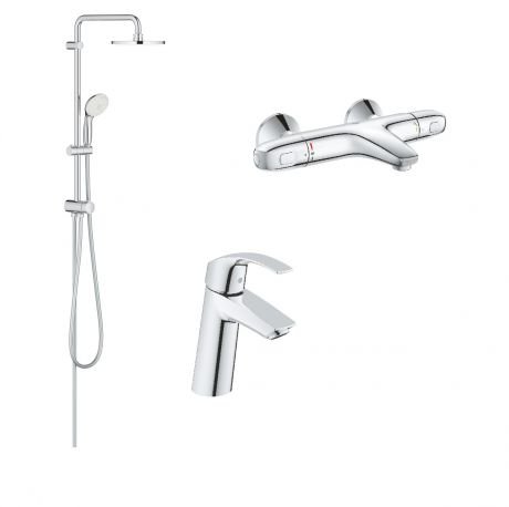Купити Купити ванну кімнату термостат Набір змішувачів Grohe Eurosmart 34102TS (23324001+34155003+27389002) в Києві vannaja.kiev.ua