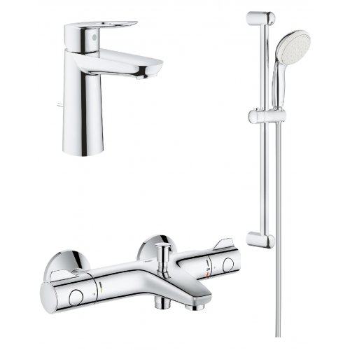 Купить Комплект смесителей Grohe 34550TM Набор 34550 GRT800 + BauLoop смесителей для ванной 23762001 + 34567000 + 27598001 в Киеве vannaja.kiev.ua
