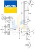 Купить Набор смесителей для ванны термостат Grohe Grohtherm 34567262 выгодная цена на комплект кранов 3 в1 Eurosmart в Киеве vannaja.kiev.ua