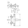 Купить Термостат кран ванной GROHE 34576 GROHTHERM 800 34576000 с регулируемым аэратором, настенный монтаж (горячая вода слева), хром в Киеве vannaja.kiev.ua
