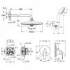 Купити Купити Grohe душ прихованого монтажу SmartControl 34614SC4 Eurosmart Euphoria 260 Верхній душ 3 режими струменя в Києві vannaja.kiev.ua