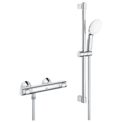 Душевая система с термостатом Grohe Grohtherm 500 THM shower exp + show.set 600, хром (34796001) Купить Душевая система с термостатом Grohe Grohtherm 500 THM shower exp + show.set 600, хром (34796001) в Киеве vannaja.kiev.ua