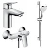 Купити Набір hansgrohe Logis 71600113 змішувачів для душу 3 в 1 одноважільний купити хром душова лійка 110 мм в Києві vannaja.kiev.ua