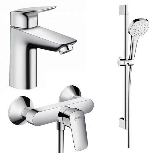 Купити Набір hansgrohe Logis 71600113 змішувачів для душу 3 в 1 одноважільний купити хром душова лійка 110 мм в Києві vannaja.kiev.ua