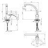 Купити Змішувач для кухні Lidz Mars 007F (k40) LDMAR007FCRM34857 Chrome в Києві vannaja.kiev.ua