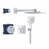 Купить Скрытая душевая система квадрат Grohe 34864000 Grohtherm SmartControl с Rainshower SmartActive 310 Cube 2 режима в Киеве vannaja.kiev.ua