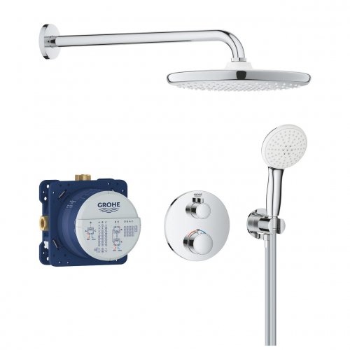Купити Вбудовувані душові системи Grohe з термостатом 34872000 Душова система Grohtherm Tempesta 250 в Києві vannaja.kiev.ua