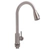 Купить Смеситель для кухни Lidz Aria 015FL с выдвижным изливом (k35) LDARI015FLNKS34945 Nickel в Киеве vannaja.kiev.ua