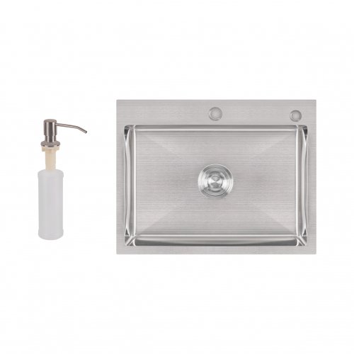 Мойка для кухни интегрированная Lidz Handmade H5845 (LDH5845BRU35384) Brushed Steel 3,0/0,8 мм Купить Мойка для кухни интегрированная Lidz Handmade H5845 (LDH5845BRU35384) Brushed Steel 3,0/0,8 мм в Киеве vannaja.kiev.ua