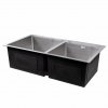 Купити Мийка для кухні з двома чашами 78 на 43 см Lidz Handmade H7843 (LDH7843BRU35387) Brushed Steel 3,0/0,8 мм в Києві vannaja.kiev.ua