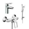 Купить Купить hansgrohe 1072019 Набор смесителей для душа 3 в 1 Logis Loop одноважыльный хром душевая лейка 100 мм 2 режима с мыльницей  в Киеве vannaja.kiev.ua