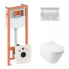 Купить Набор Qtap инсталляция 3 в 1 Nest QT0133M425 с панелью смыва квадратной QT0111M06028CRM + унитаз с сиденьем Swan QT16335178W в Киеве vannaja.kiev.ua