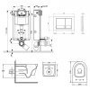 Купить Набор Qtap инсталляция 3 в 1 Nest QT0133M425 с панелью смыва квадратной QT0111M06028CRM + унитаз с сиденьем Swan QT16335178W в Киеве vannaja.kiev.ua
