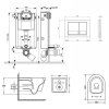 Купить Набор Qtap инсталляция 3 в 1 Nest QT0133M425 с панелью смыва квадратной QT0111M06029SAT + унитаз с сиденьем Jay QT07335176W в Киеве vannaja.kiev.ua