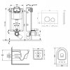 Купить Набор Qtap инсталляция 3 в 1 Nest QT0133M425 с панелью смыва круглой QT0111M11V1146MB + унитаз с сиденьем Jay QT07335176W в Киеве vannaja.kiev.ua
