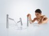 Купить Смеситель для раковины Hansgrohe Talis Select S (72041000) Нажимной кран без сливного устройства, хром в Киеве vannaja.kiev.ua