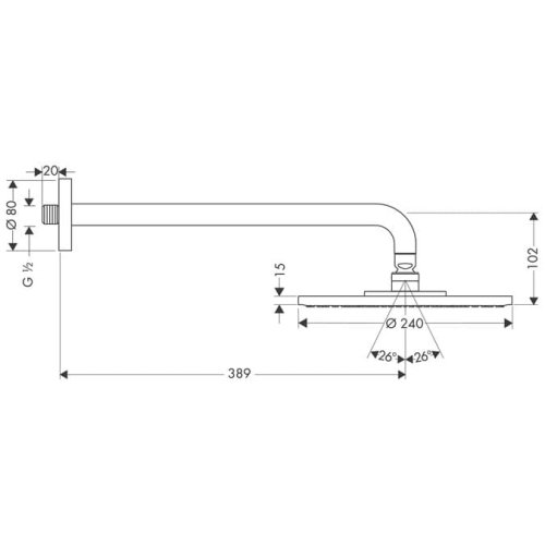 Верхній душ Hansgrohe Raindance S 240 Air 1jet EcoSmart (27461000) Купити Верхній душ Hansgrohe Raindance S 240 Air 1jet EcoSmart (27461000) в Києві vannaja.kiev.ua