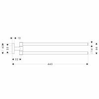 Hansgrohe 40512000 Logis 40512 Держатель Полотенца Поворотный 445 мм