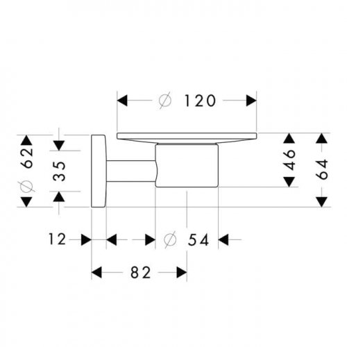 Купить Мыльница Hansgrohe Logis 40515820 Никель в Киеве vannaja.kiev.ua