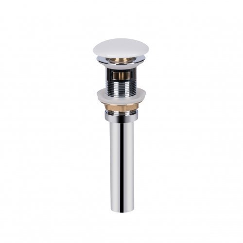 Донный клапан для раковины Qtap PU02O 70х70х227.5 White с переливом Купить Донный клапан для раковины Qtap PU02O 70х70х227.5 White с переливом в Киеве vannaja.kiev.ua