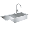 Купить Набор Grohe мойка кухонная K1000 31582SD0 + смеситель Eurosmart Cosmopolitan 32843002 в Киеве vannaja.kiev.ua