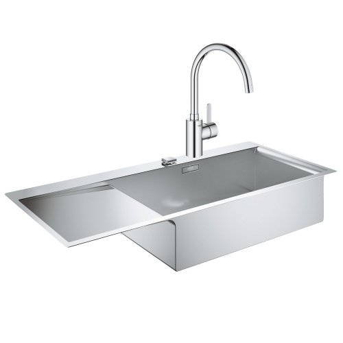 Купить Набор Grohe мойка кухонная K1000 31582SD0 + смеситель Eurosmart Cosmopolitan 32843002 в Киеве vannaja.kiev.ua