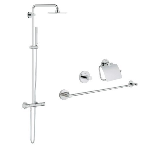 Купить Комплект Grohe душевая система Euphoria 27932000 + набор аксессуаров Essentials 40775001 в Киеве vannaja.kiev.ua