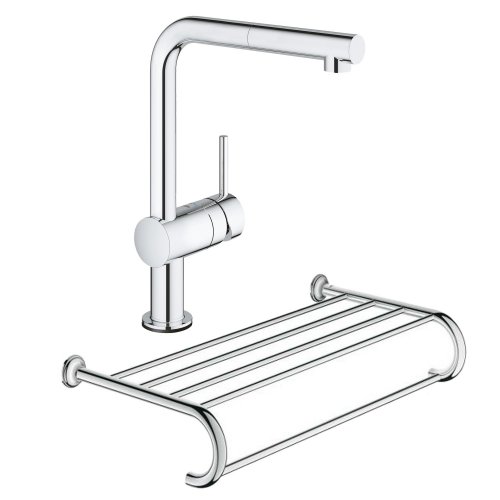 Набір Grohe змішувач для кухні сенсорний Minta Touch 31360001 + полиця для рушників Essentials Authentic 40660001 Купити Набір Grohe змішувач для кухні сенсорний Minta Touch 31360001 + полиця для рушників Essentials Authentic 40660001 в Києві vannaja.kiev.ua