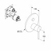 Купить Золотой скрытый кран смеситель встраиваемый ванны-душ Kludi Bozz 38659N076 Push&Switch в Киеве vannaja.kiev.ua
