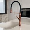 Купити кран на кухню з душем змішувач Ramon Soler KITCHEN з гнучким висувним шлангом, мідь (386801MACU38E304205) в Києві vannaja.kiev.ua